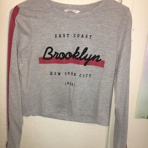 Crop Long Sleeve Brooklyn Tee